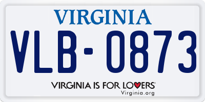 VA license plate VLB0873