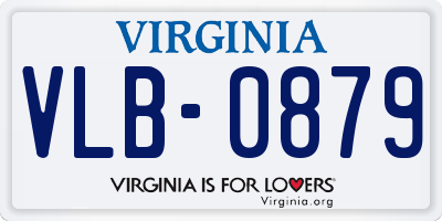 VA license plate VLB0879