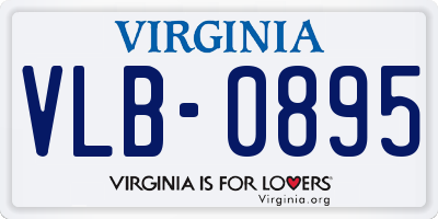 VA license plate VLB0895