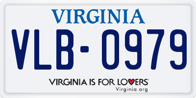 VA license plate VLB0979