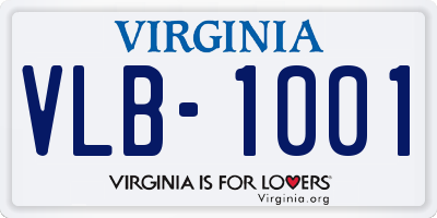 VA license plate VLB1001