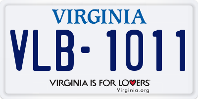 VA license plate VLB1011