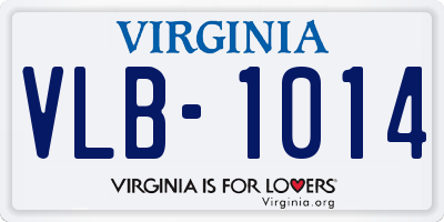 VA license plate VLB1014