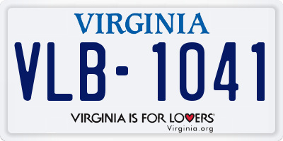 VA license plate VLB1041