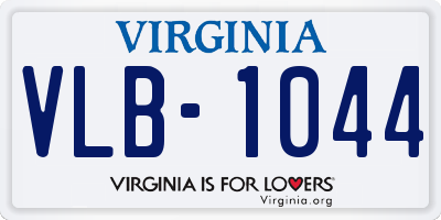 VA license plate VLB1044