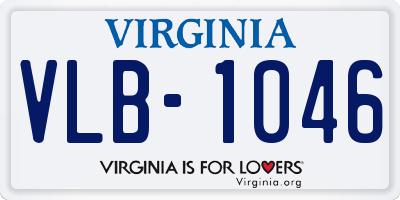 VA license plate VLB1046