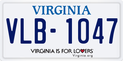VA license plate VLB1047