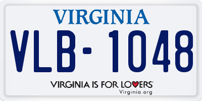 VA license plate VLB1048