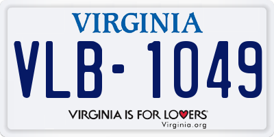 VA license plate VLB1049