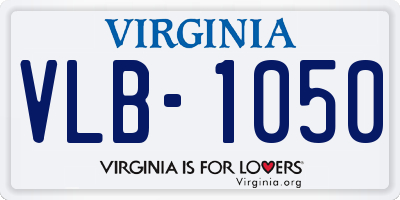 VA license plate VLB1050