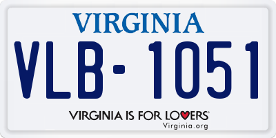 VA license plate VLB1051