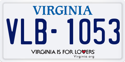 VA license plate VLB1053