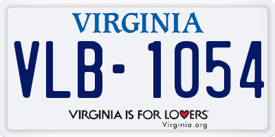 VA license plate VLB1054