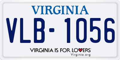 VA license plate VLB1056