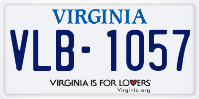 VA license plate VLB1057