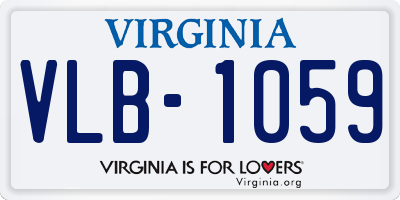 VA license plate VLB1059
