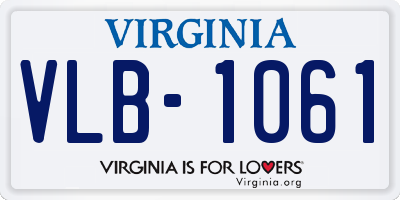 VA license plate VLB1061