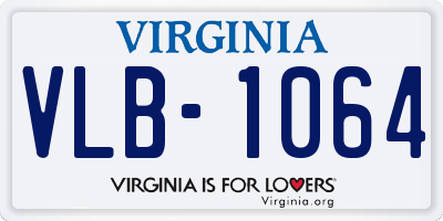 VA license plate VLB1064