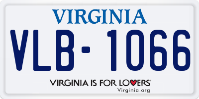 VA license plate VLB1066