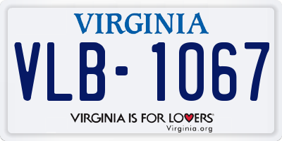 VA license plate VLB1067