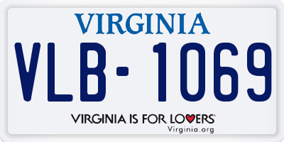 VA license plate VLB1069