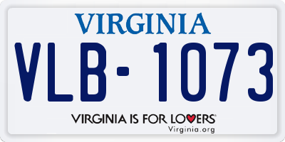 VA license plate VLB1073