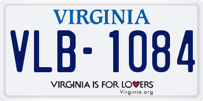 VA license plate VLB1084