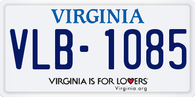 VA license plate VLB1085