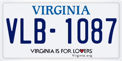 VA license plate VLB1087