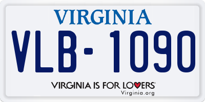 VA license plate VLB1090