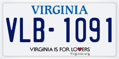 VA license plate VLB1091