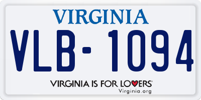 VA license plate VLB1094