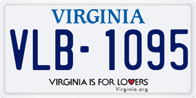VA license plate VLB1095