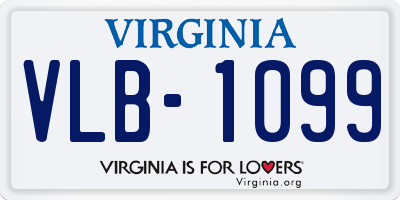 VA license plate VLB1099