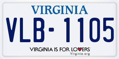VA license plate VLB1105