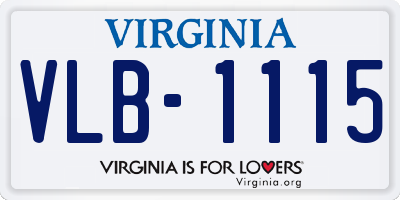 VA license plate VLB1115