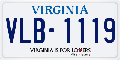 VA license plate VLB1119