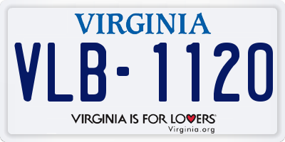 VA license plate VLB1120