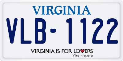 VA license plate VLB1122