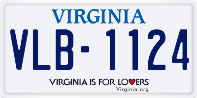 VA license plate VLB1124