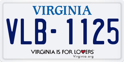 VA license plate VLB1125
