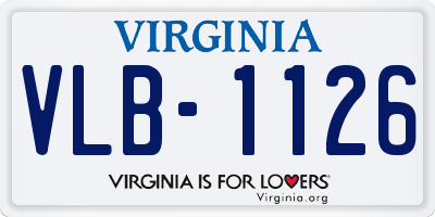 VA license plate VLB1126