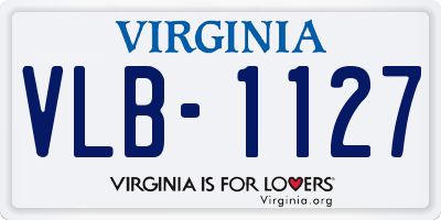 VA license plate VLB1127