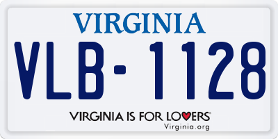 VA license plate VLB1128