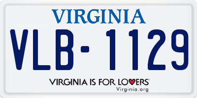 VA license plate VLB1129