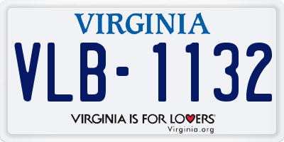 VA license plate VLB1132