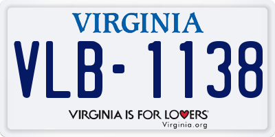 VA license plate VLB1138