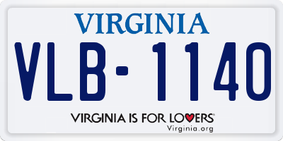 VA license plate VLB1140