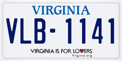 VA license plate VLB1141