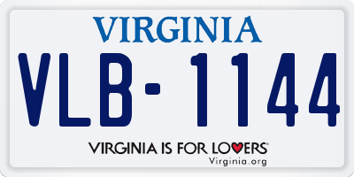 VA license plate VLB1144